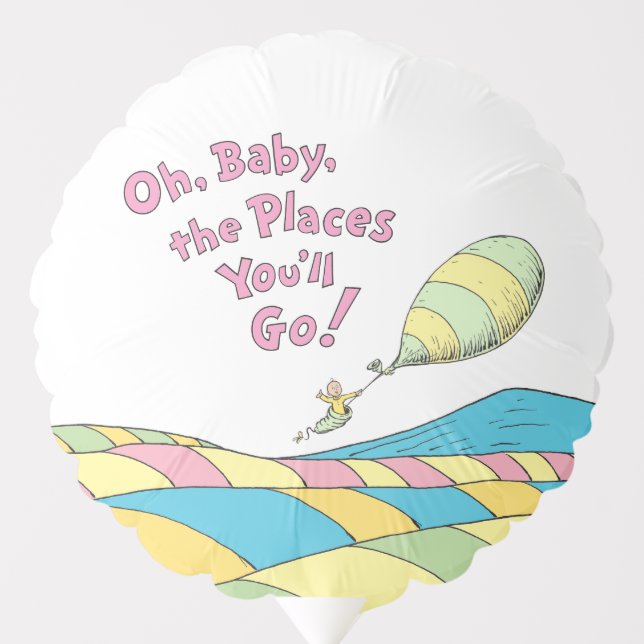 Oh, Baby, the Places You'll Go Baby Shower Balloon (Front)