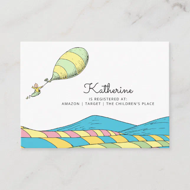 Oh, Baby, the Places You'll Go Baby Shower Enclosure Card | Zazzle