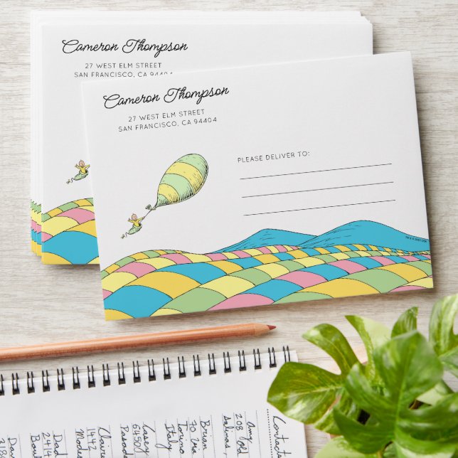 Oh, Baby, the Places You'll Go Baby Shower Envelope (Stacked)