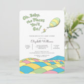 Oh, Baby, the Places You'll Go Baby Shower Invitation (Standing Front)