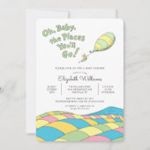 Oh, Baby, the Places You'll Go Baby Shower Invitation (Front)