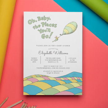 Oh  Baby  The Places You'll Go Baby Shower Invitation by DrSeussShop at Zazzle