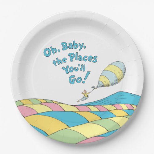 Oh Baby the Places Youll Go Baby Shower Paper Plates