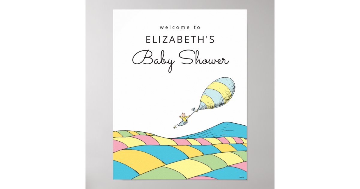 Oh, Baby, the Places You'll Go Baby Shower Poster | Zazzle