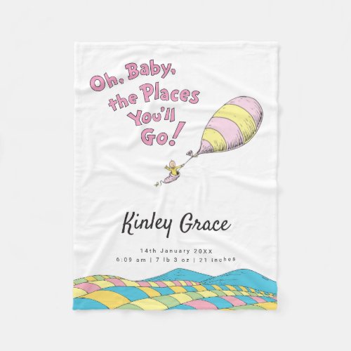 Oh, Baby, the Places You'll Go! Birth Stats Fleece