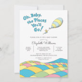 Oh, Baby, the Places You'll Go Boy Baby Shower Invitation (Front)