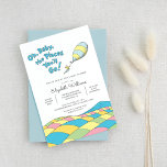 Oh, Baby, the Places You'll Go Boy Baby Shower Invitation<br><div class="desc">Invite all your family and friends to your Baby Shower with these sweet invitations from Dr. Seuss. Personalize by adding all your shower details!</div>