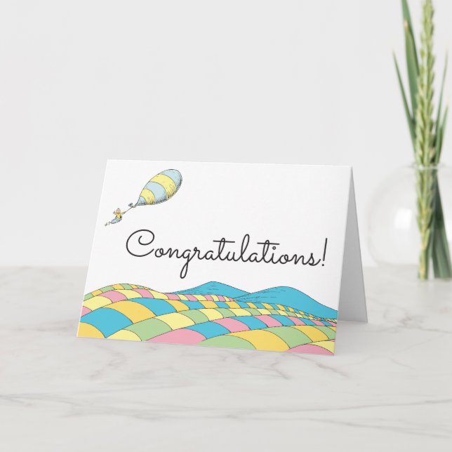 Oh, Baby, the Places You'll Go Congratulations Card (Front)
