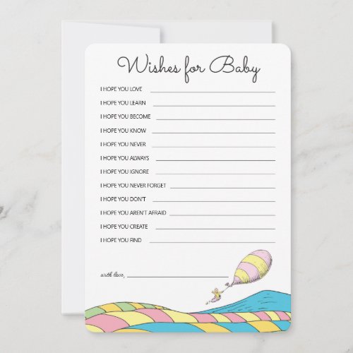 Oh Baby the Places Youll Go _ Girl Baby Wishes Note Card