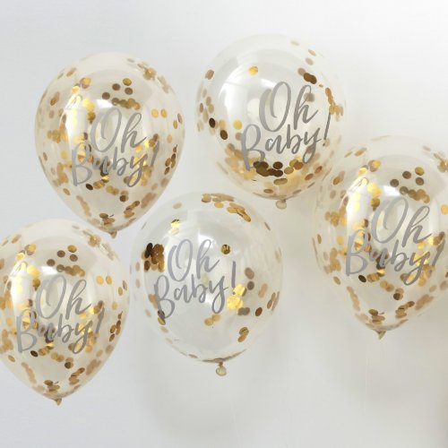 Oh Baby Themed Baby Shower Confetti Balloon Set