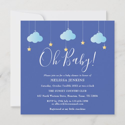 Oh Baby Twinkle Twinkle Baby Shower  Sprinkle Invitation