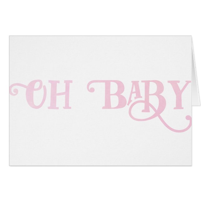 Oh Baby TYPOGRAPHY Pink Girly Girl (Front Horizontal)