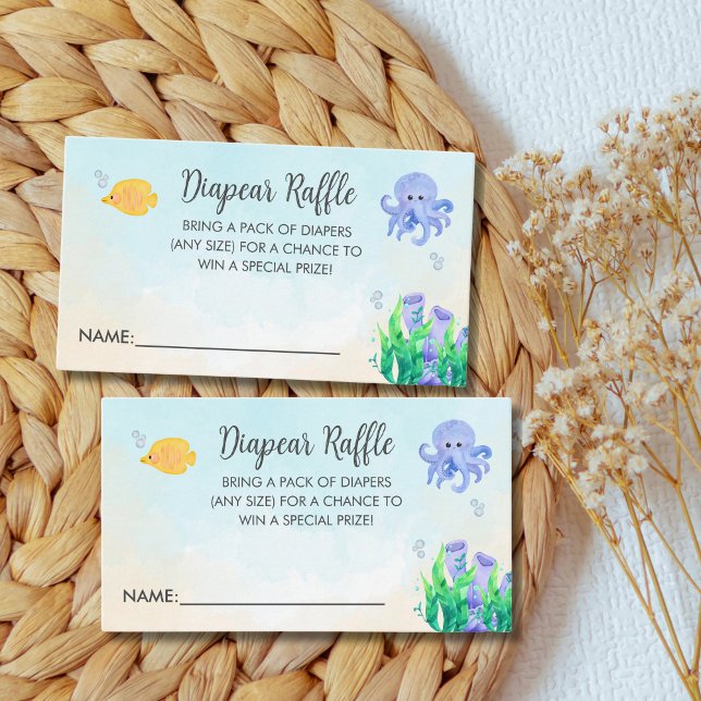 Oh Baby Under Sea Baby Shower Enclosure Card (Creator Uploaded)