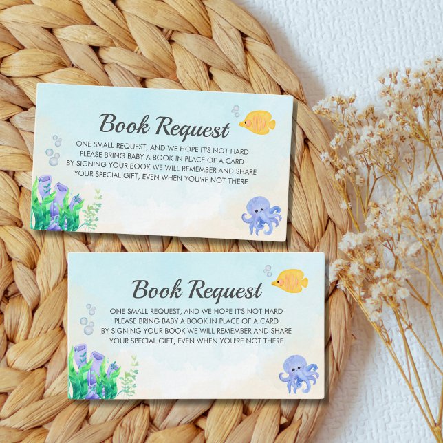 Oh Baby Under Sea Baby Shower Enclosure Card (Creator Uploaded)