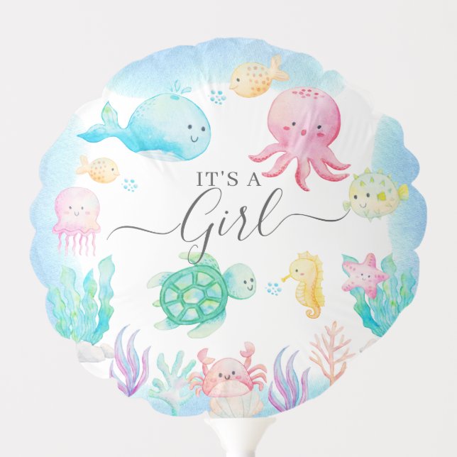 Oh Baby Under The Sea Baby Shower Balloon (Front)