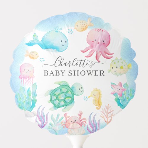 Oh Baby Under The Sea Baby Shower Balloon