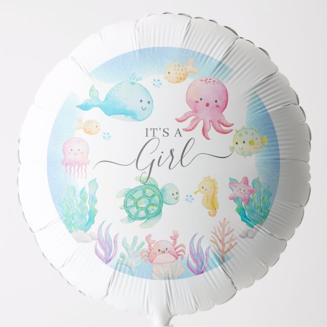 Oh Baby Under The Sea Baby Shower Balloon (Front)
