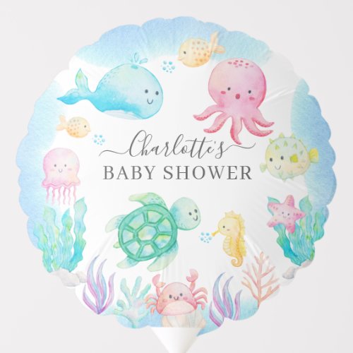 Oh Baby Under The Sea Baby Shower Balloon