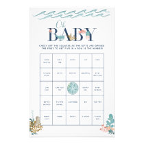 Oh Baby Under the Sea Baby Shower Bingo Game Flyer