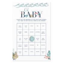 Oh Baby Under the Sea Baby Shower Bingo Game Flyer