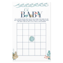 Oh Baby Under the Sea Baby Shower Bingo Game Flyer