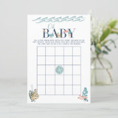 Oh Baby Under the Sea Baby Shower Bingo Game Invitation (Standing Front)