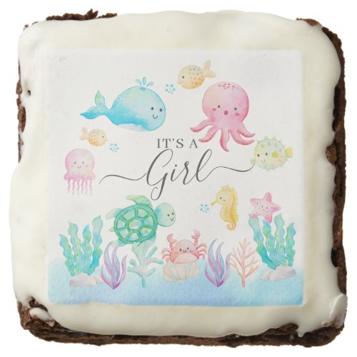 Oh Baby Under The Sea Baby Shower Brownie
