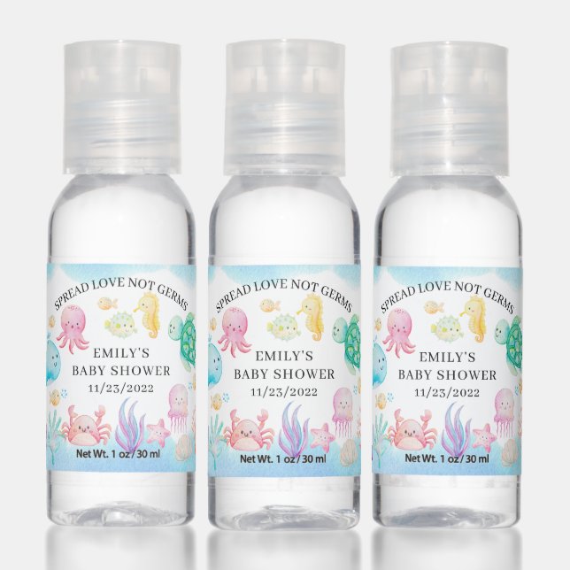 Oh Baby Under The Sea Baby Shower Hand Sanitizer (Set)