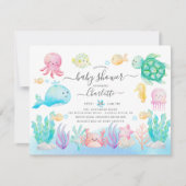 Oh Baby Under The Sea Baby Shower Invitation (Front)