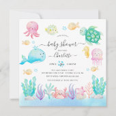 Oh Baby Under The Sea Baby Shower Invitation (Front)