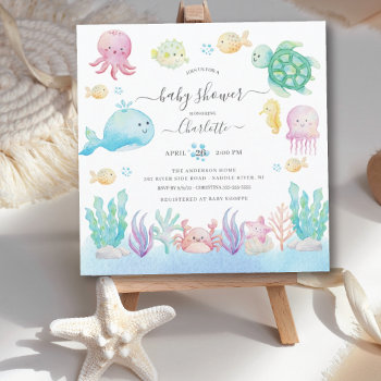 Oh Baby Under The Sea Baby Shower Invitation by invitationstop at Zazzle