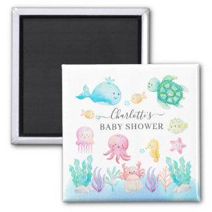 Oh Baby Under The Sea Baby Shower Magnet