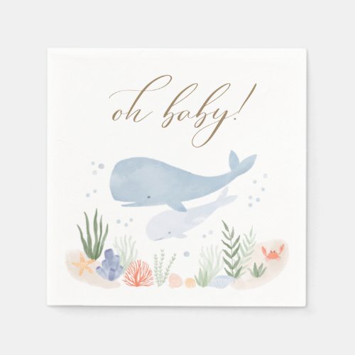 Oh Baby Under the Sea Baby Shower Napkins