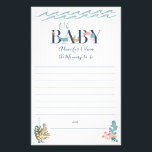 Oh Baby Under the Sea Baby Shower Parent Advice Flyer<br><div class="desc">Designed to coordinate with our bestselling Under the Sea Oh Boy, Oh Baby and Oh Baby Baby shower invitations, this baby shower Advice for Parents flyer features 'BABY' in letters decorated with sea creatures. The back features and watercolor underwater mural scene. Copyright Anastasia Surridge for Elegant Invites, all rights reserved....</div>
