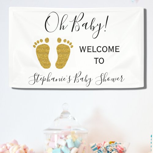 Oh Baby Welcome Gender Neutral Baby Shower Banner