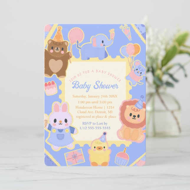 Oh Baby Wild Delight Invitation (Standing Front)