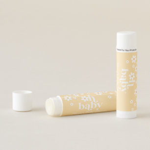 Oh Baby, yellow daisy baby shower Lip Balm