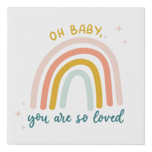 Oh Baby You Are So Loved Faux Canvas Print