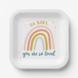 Oh Baby You Are So Loved Paper Plates