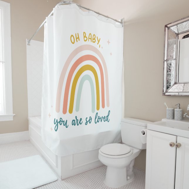 Oh Baby You Are So Loved Shower Curtain (In Situ)