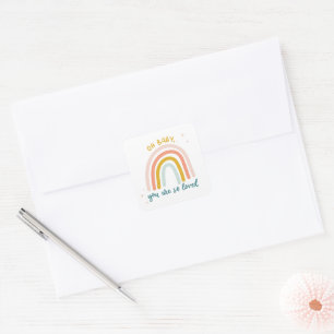 Oh Baby You Are So Loved Square Sticker