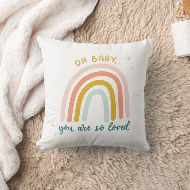 Oh Baby You Are So Loved Throw Pillow (Blanket)