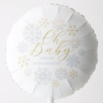 Oh Bay Winter Wonderland Baby Shower Balloon