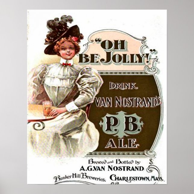 Oh Be Jolly, Drink Van Nostrand P.B. Ale  Poster (Front)