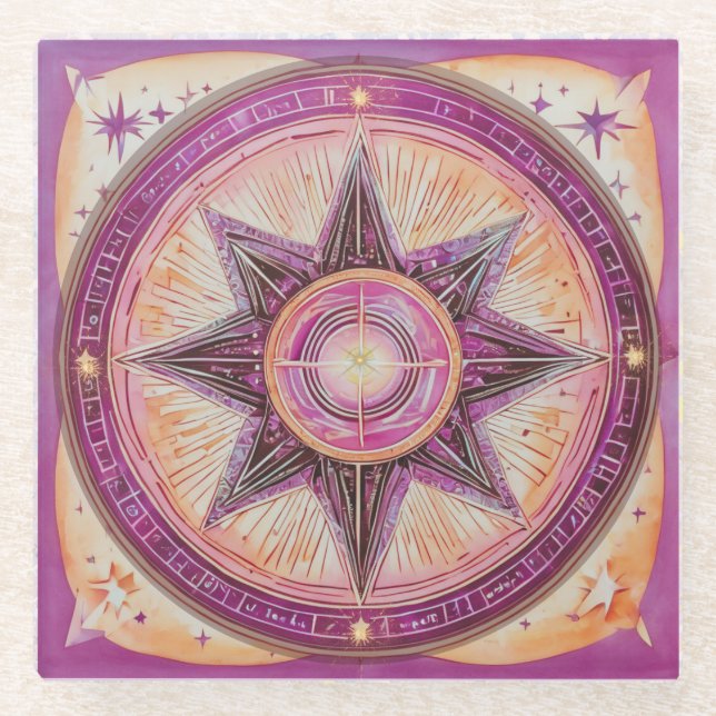 Oh Beautiful Star  Glass Coaster (Front)