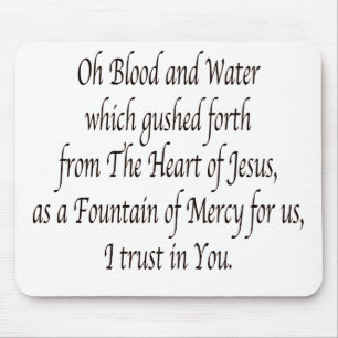 Oh Blood and Water - St. Faustina Mouse Pad