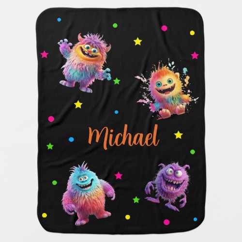 Oh Boy A Little Monster is on the way Baby Blanket