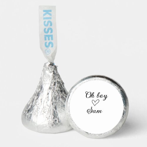 oh boy add name baby shower kids text heart yellow hersheys kisses
