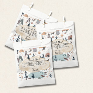 Oh Boy, Adventure Awaits, Hot Air Balloon Square Favor Bag