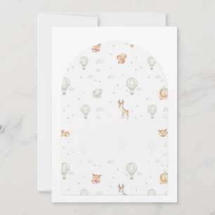 Oh Boy! Adventure Begins Arched Baby Shower Invita Invitation